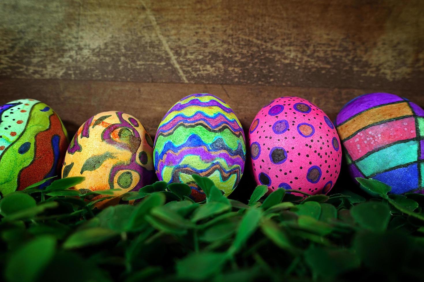 Paschal Easter Eggs Holiday Celebration in Spring Time photo