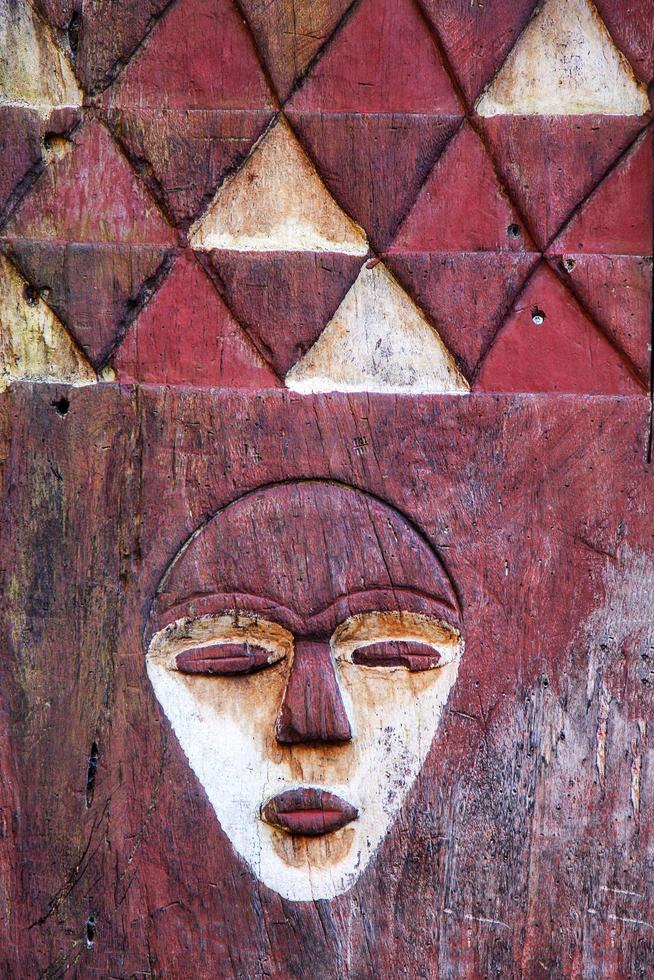 Máscara africana antigua vintage abstracta foto