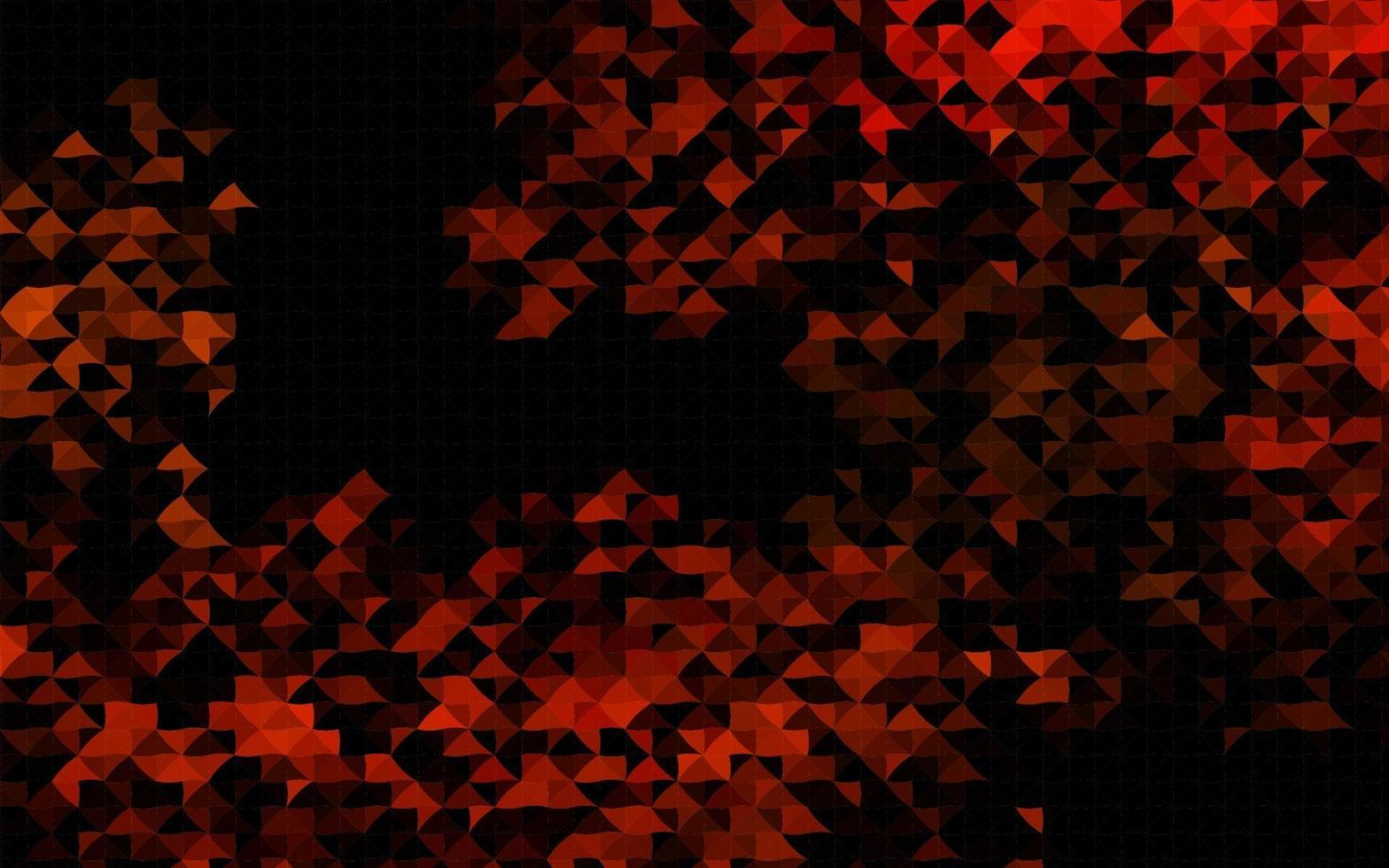 Dark Orange vector background with triangles.