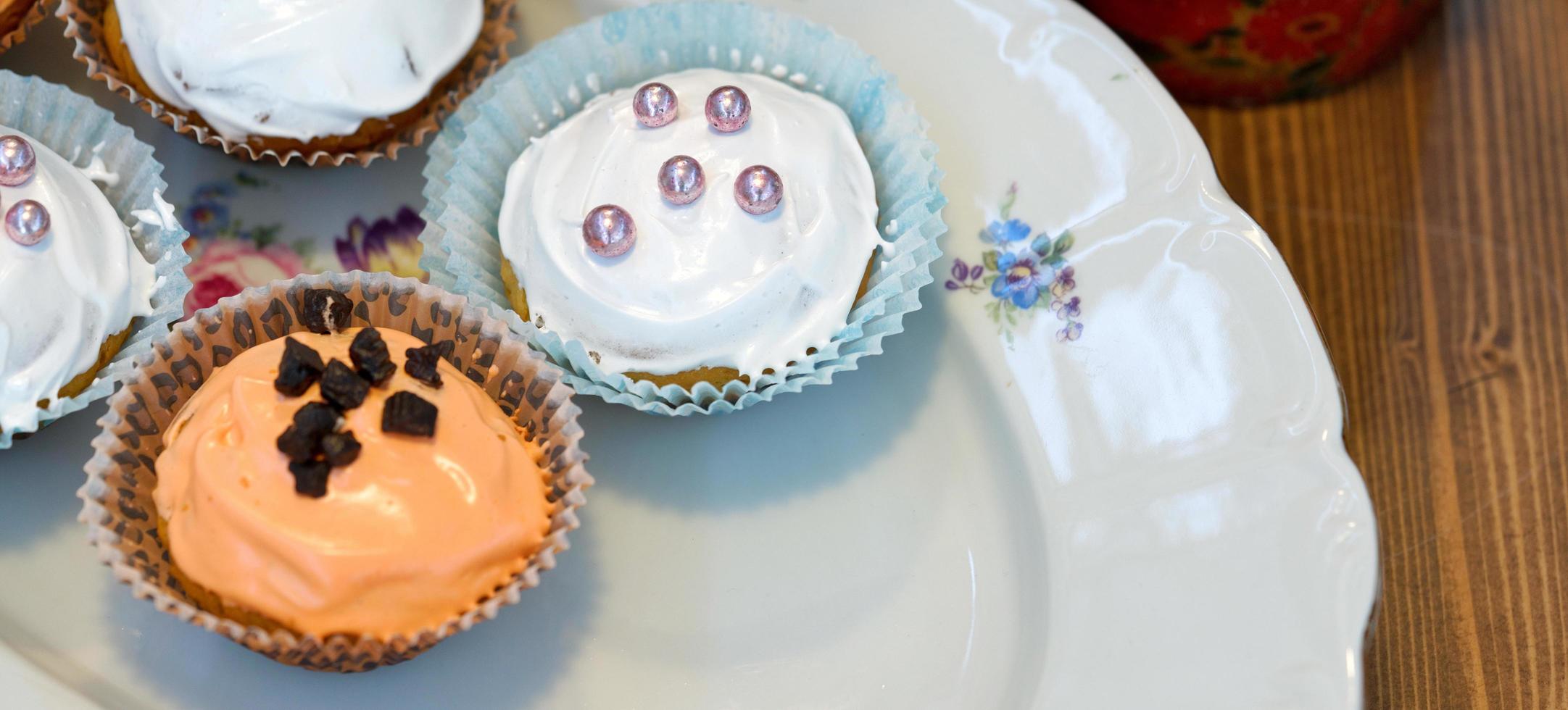 Cup Cakes on a Plate photo