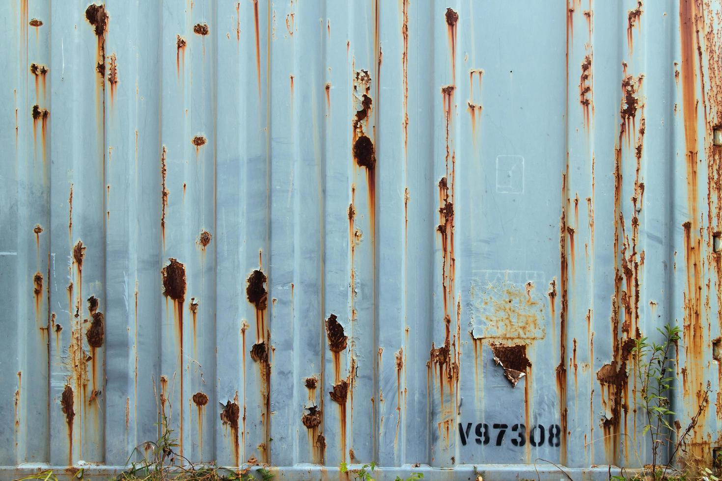 Textura de placa de metal azul grunge. foto