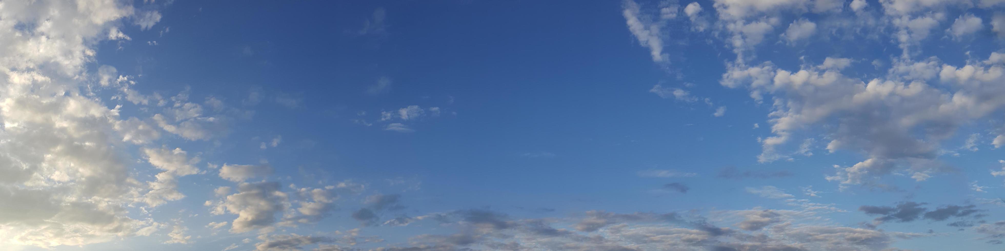 Panoramic sky with cloud on a sunny day. photo