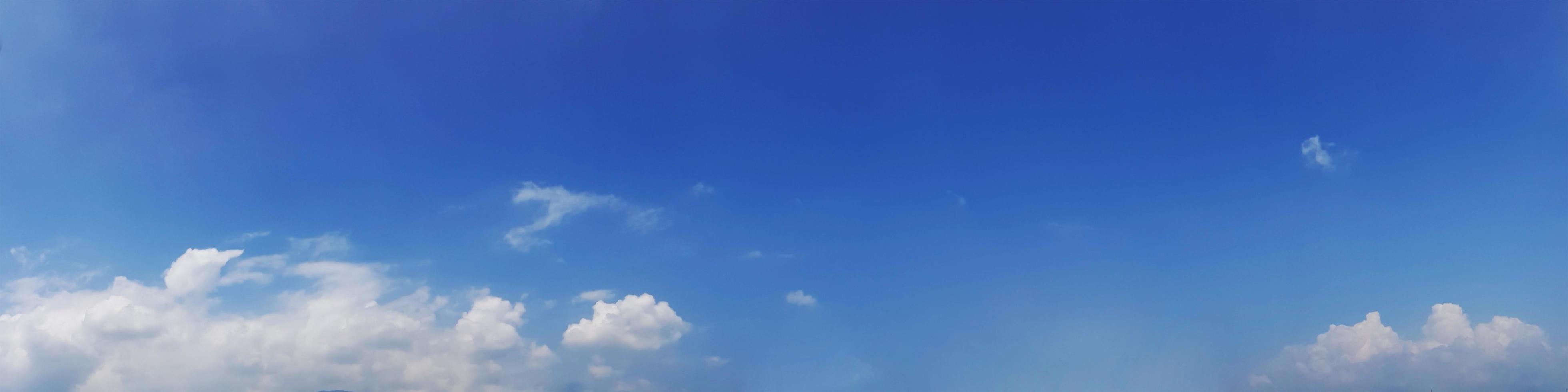 Panoramic sky with cloud on a sunny day. photo