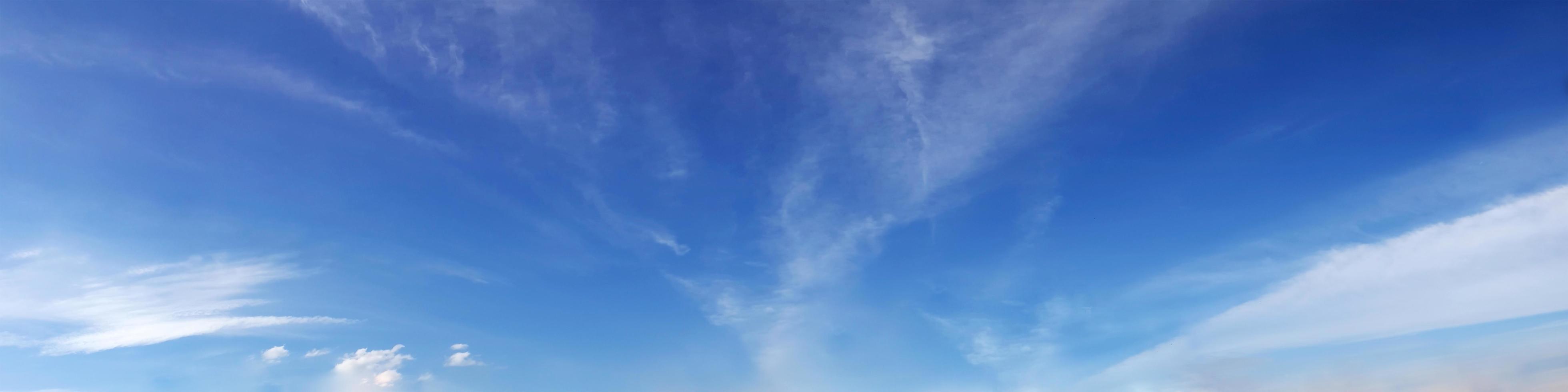 Panoramic sky with cloud on a sunny day. photo