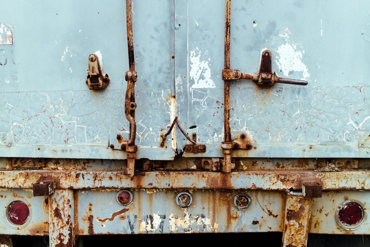 Blue grunge metal plate texture. photo