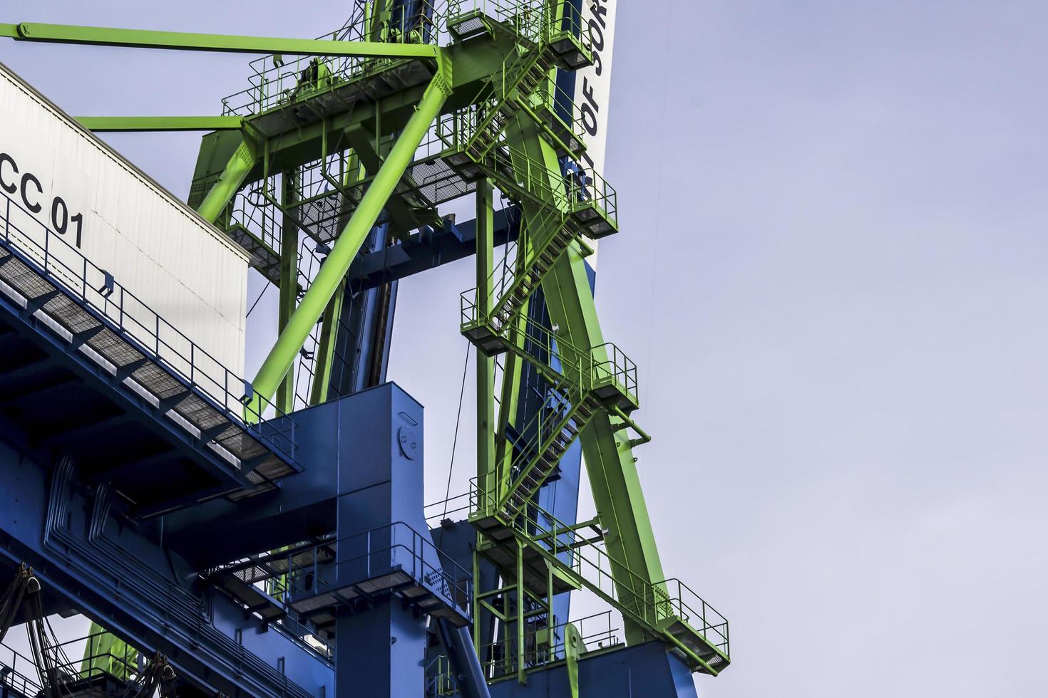 Giant Quay Crane on the port yard photo