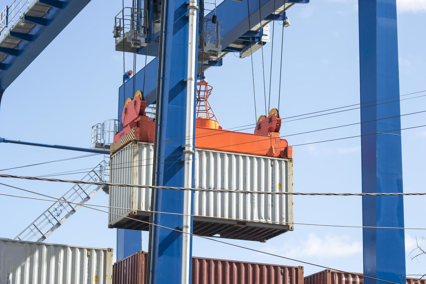 Giant Quay Crane on the port yard photo