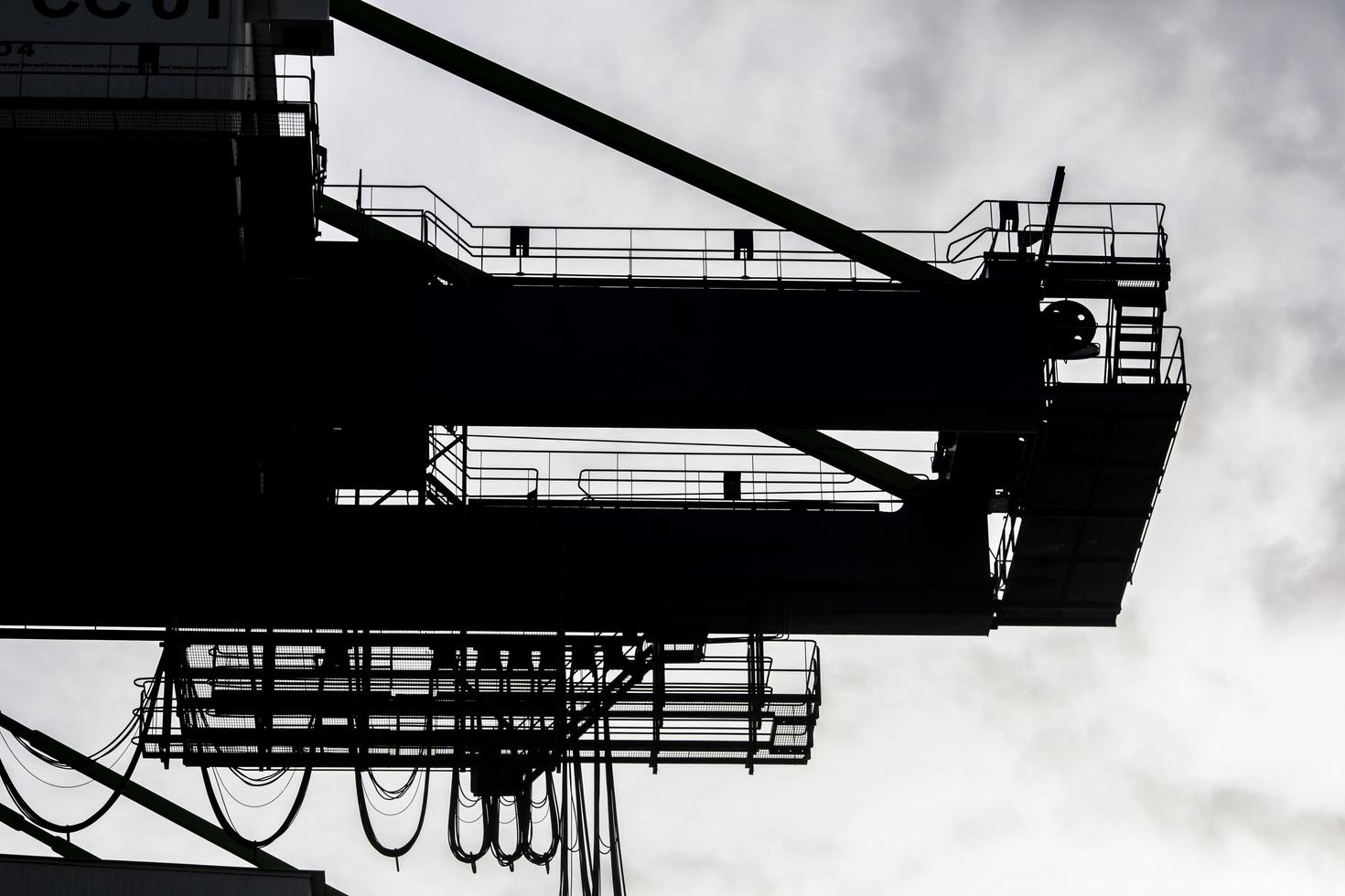 Giant Quay Crane on the port yard photo