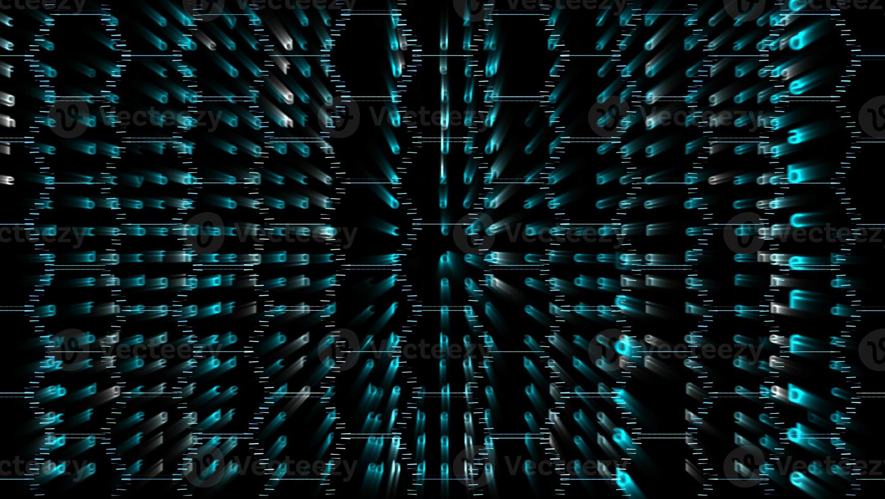 Hexagon abstract blur matrix alphabet photo