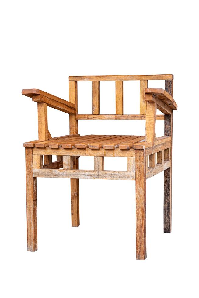 Wooden chair isolated. photo