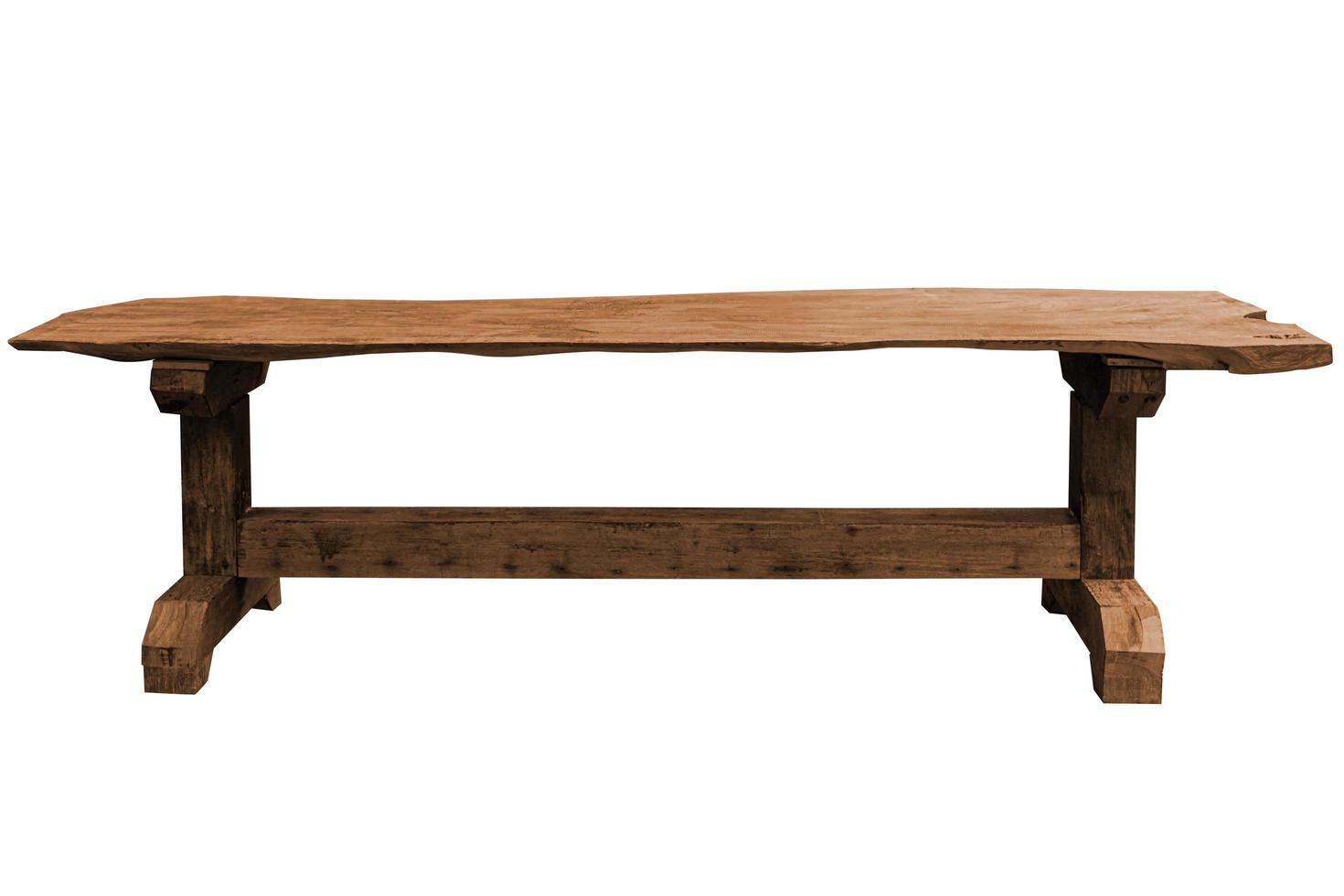Wooden table isolated. photo