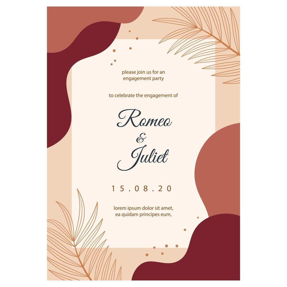 wedding invitation templat vector