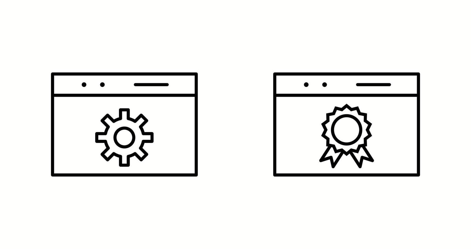 Unique Two Line Vector Icons Set