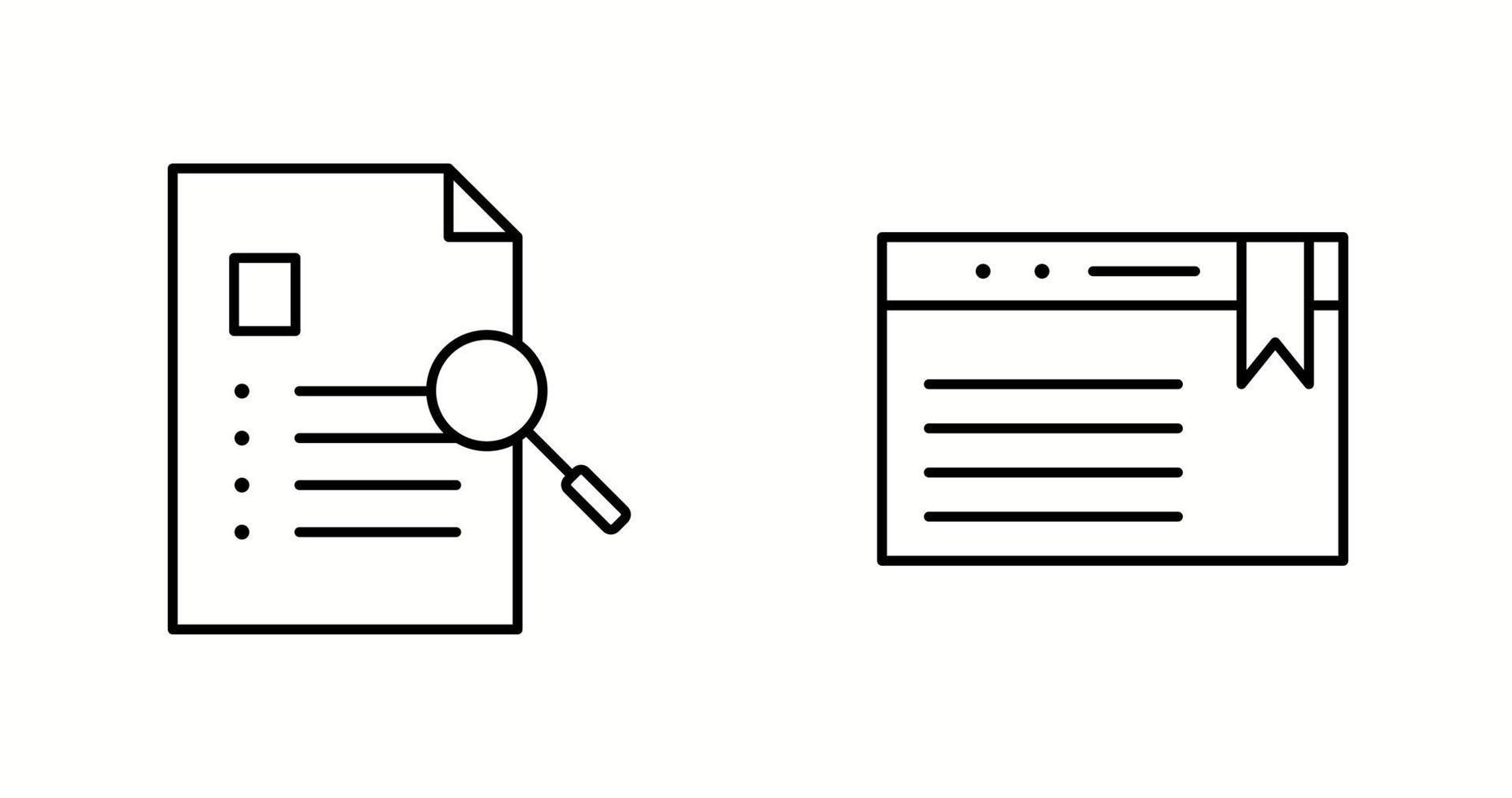 Unique Two Line Vector Icons Set