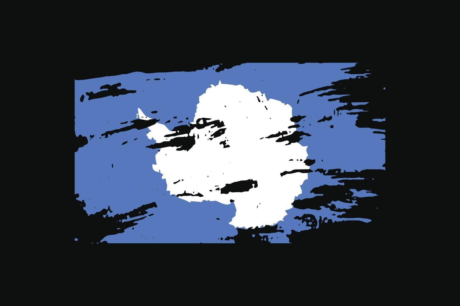 Grunge Style Flag of the Antarctica. Vector illustration.