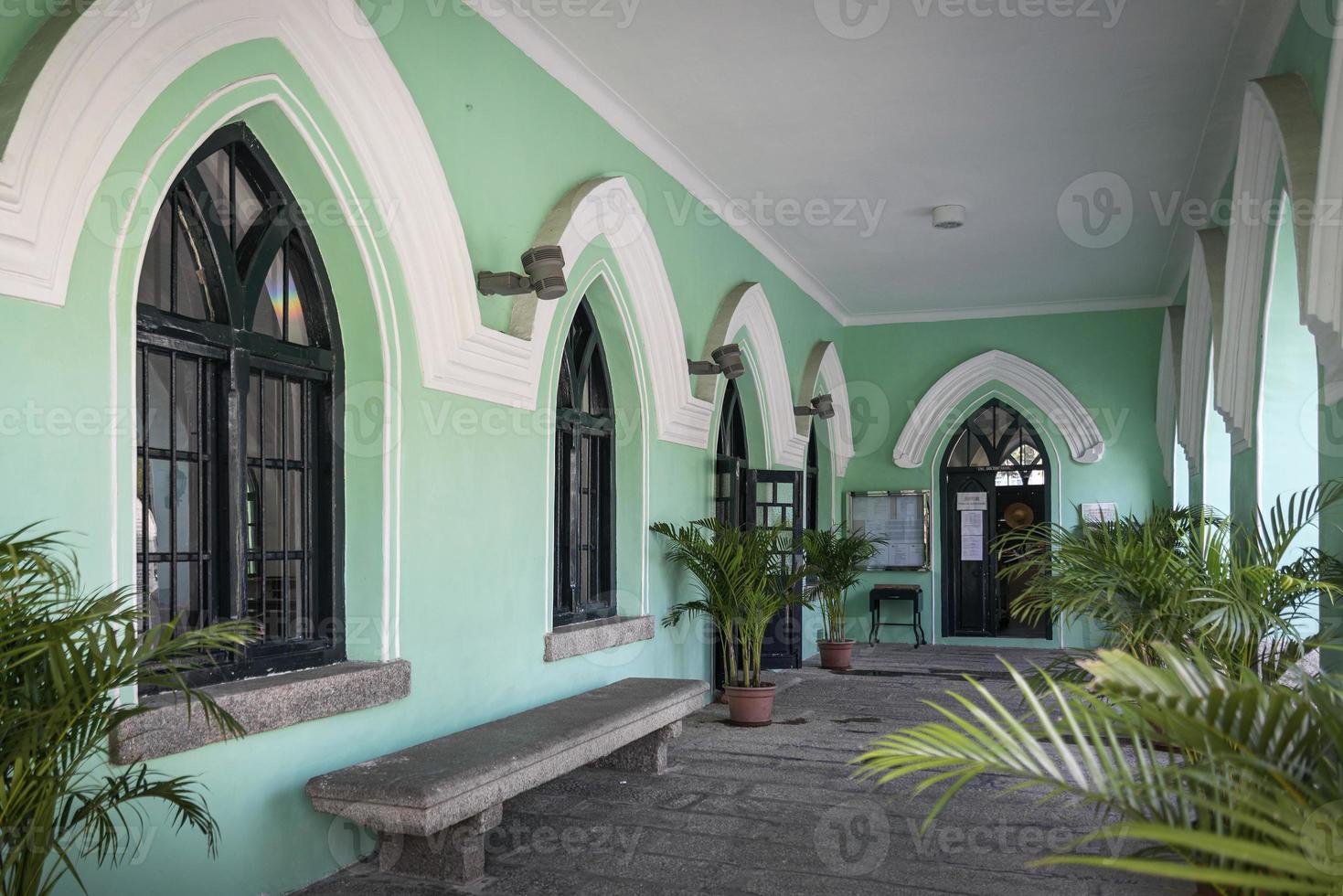 Saint Michael Landmark iglesia de estilo colonial portugués en la ciudad de Macao, China foto