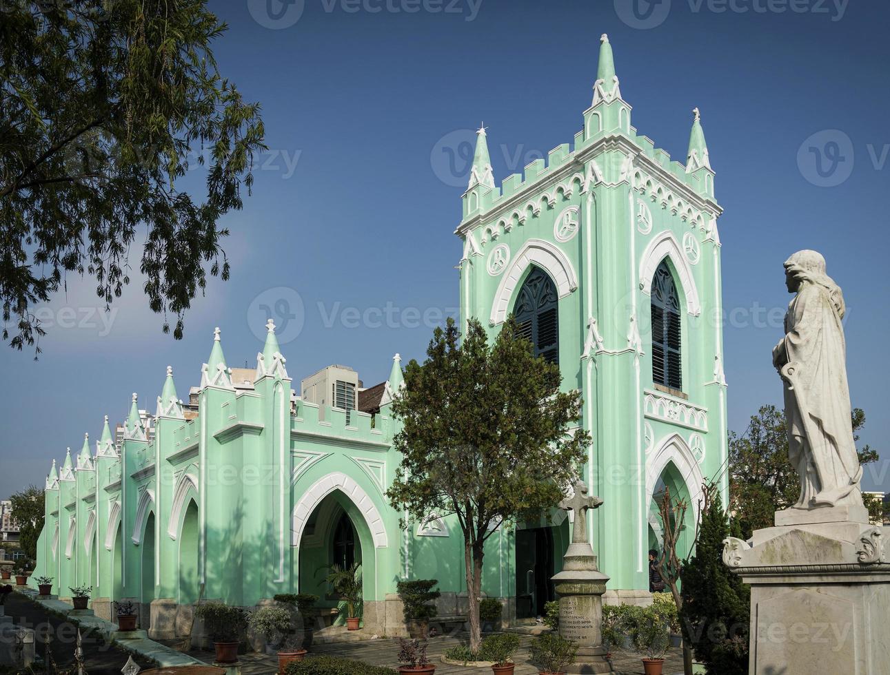 Saint Michael Landmark iglesia de estilo colonial portugués en la ciudad de Macao, China foto