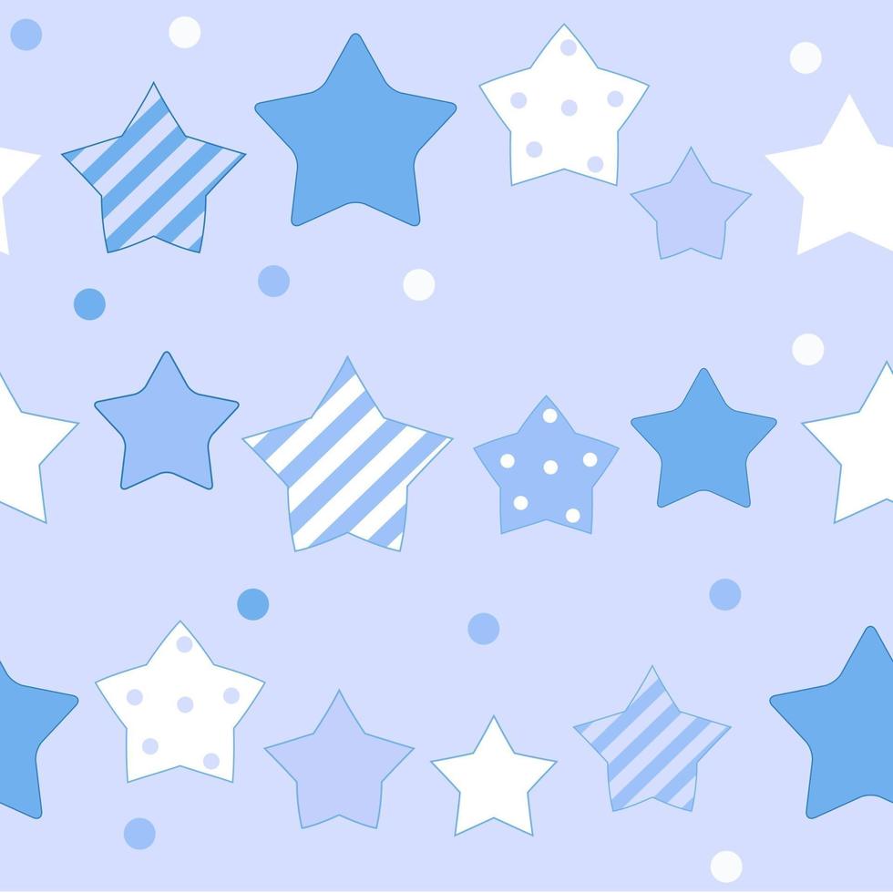Cute Star Seamless Pattern Background Vector Illustration