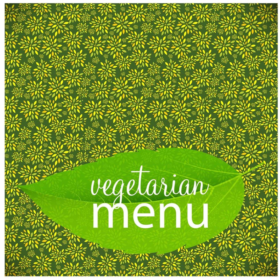 Vegetarian Menu Template Vector Illustration