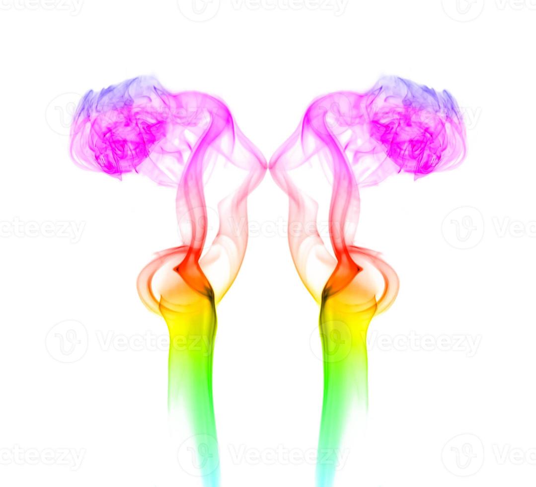 abstract smoke isolated on white background photo