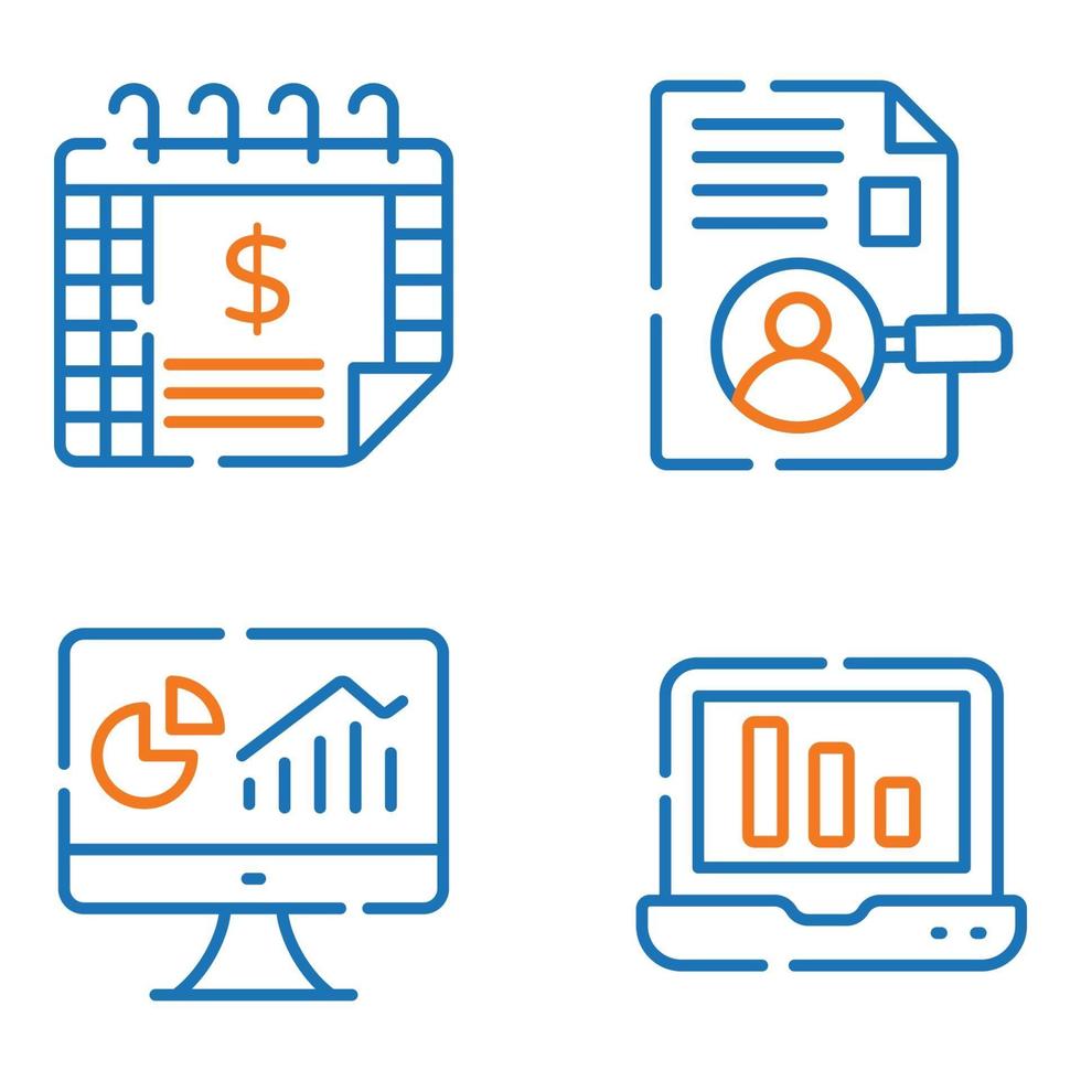 Business and Finance Line icons vector