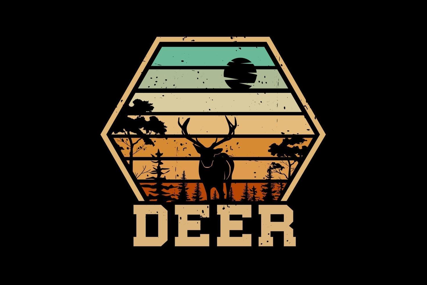 Deer silhouette design vector