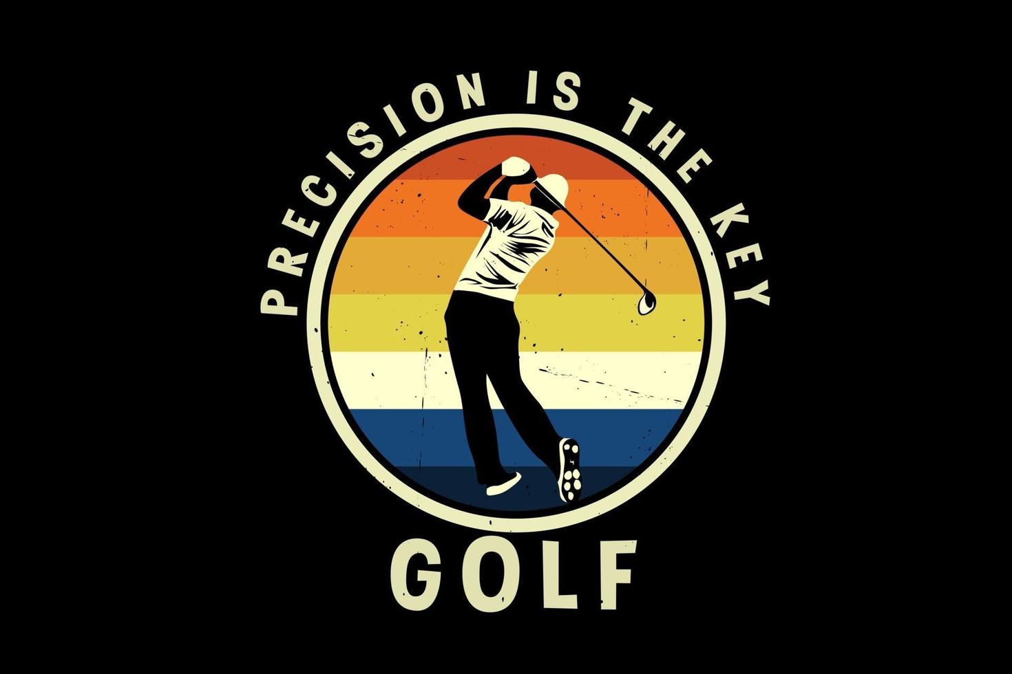Golf precision silhouette design vector