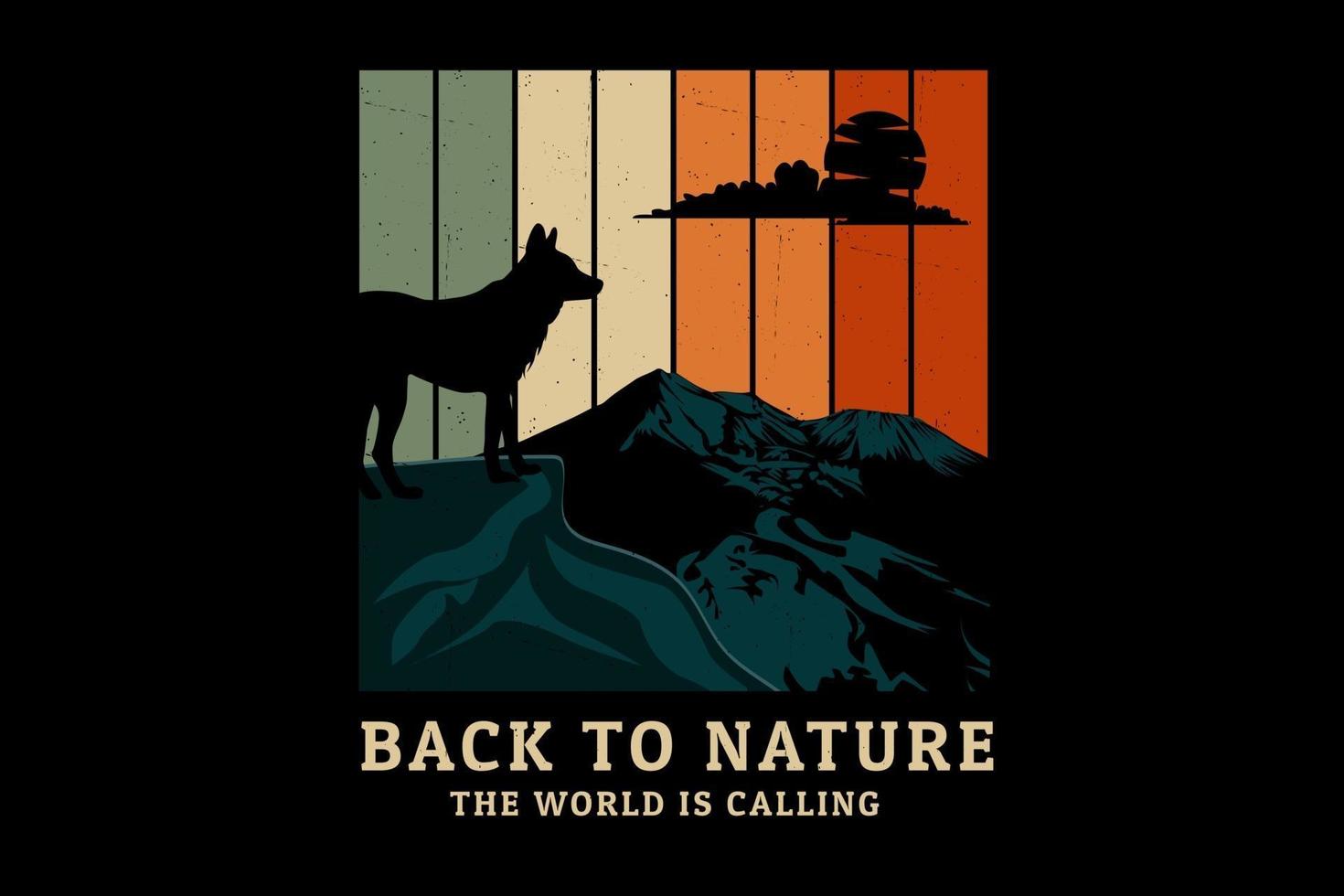 Back to nature silhouette design vector