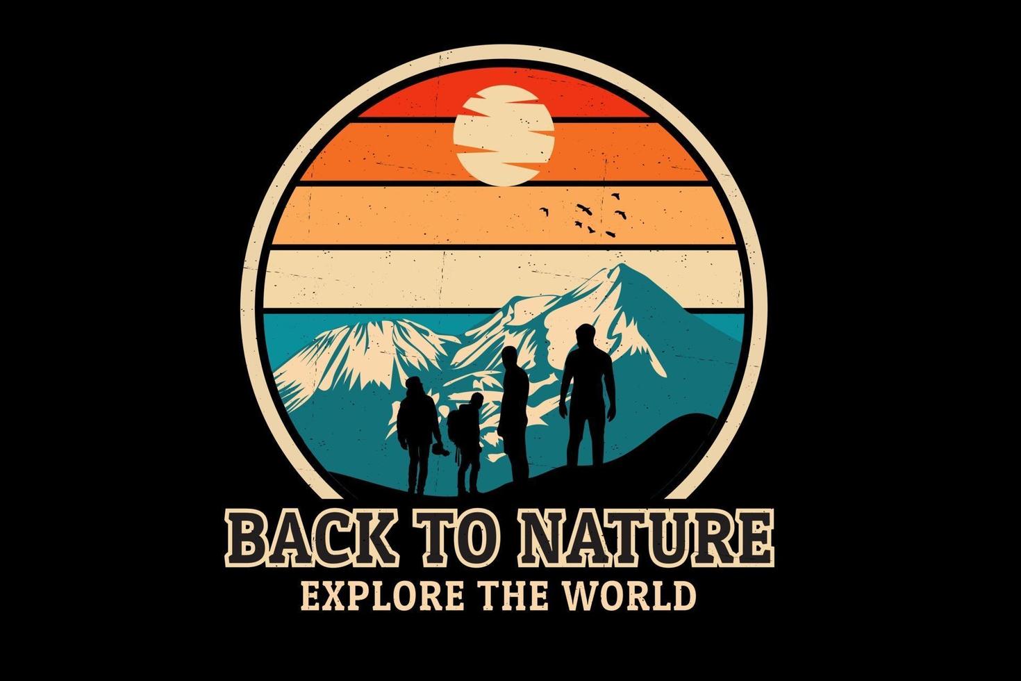 Back to nature silhouette design vector