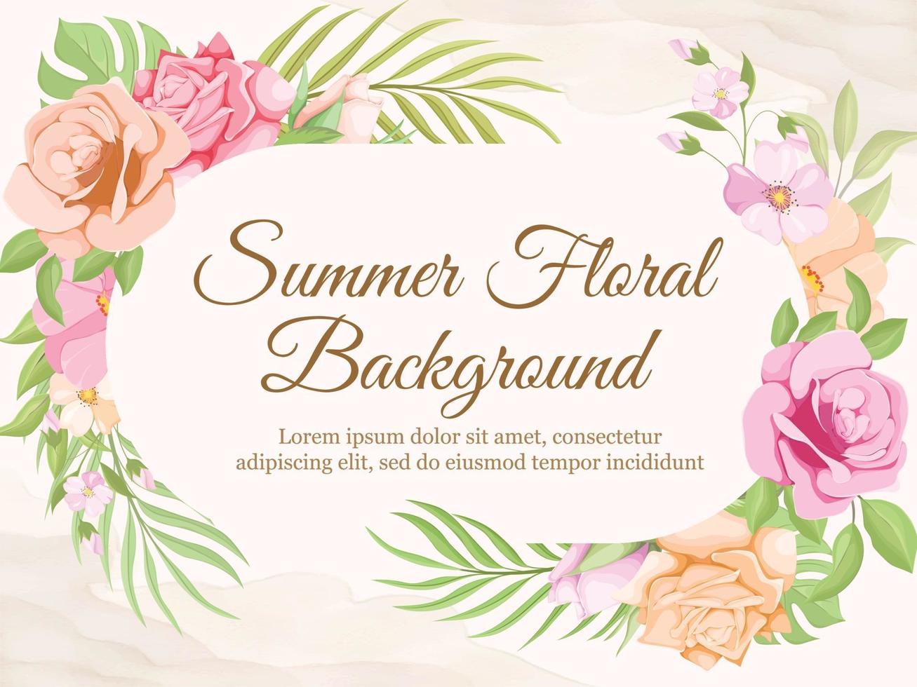 beautifull wedding banner background floral vector template