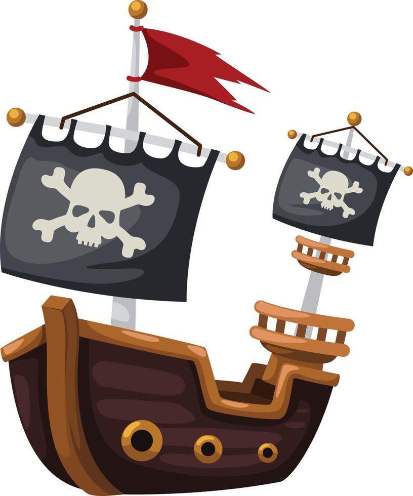 un barco pirata vector