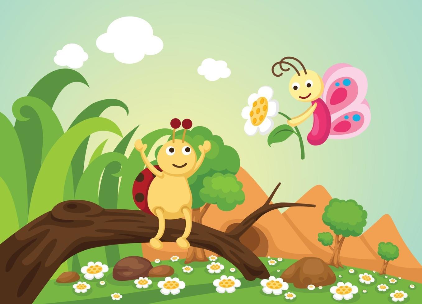 beautiful landscape background vector