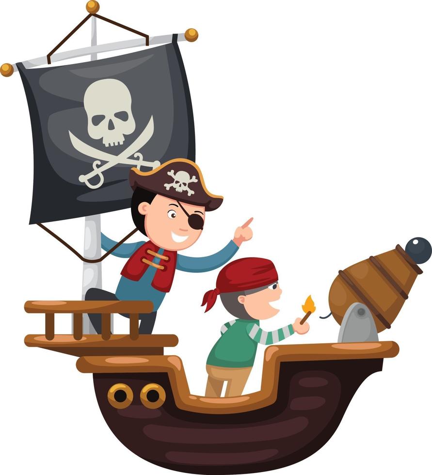 Pirate ship vector