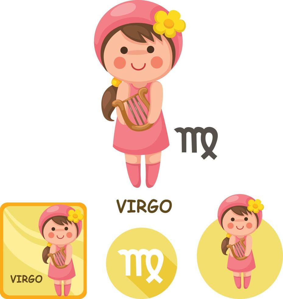 colección de vectores virgo. signos del zodiaco