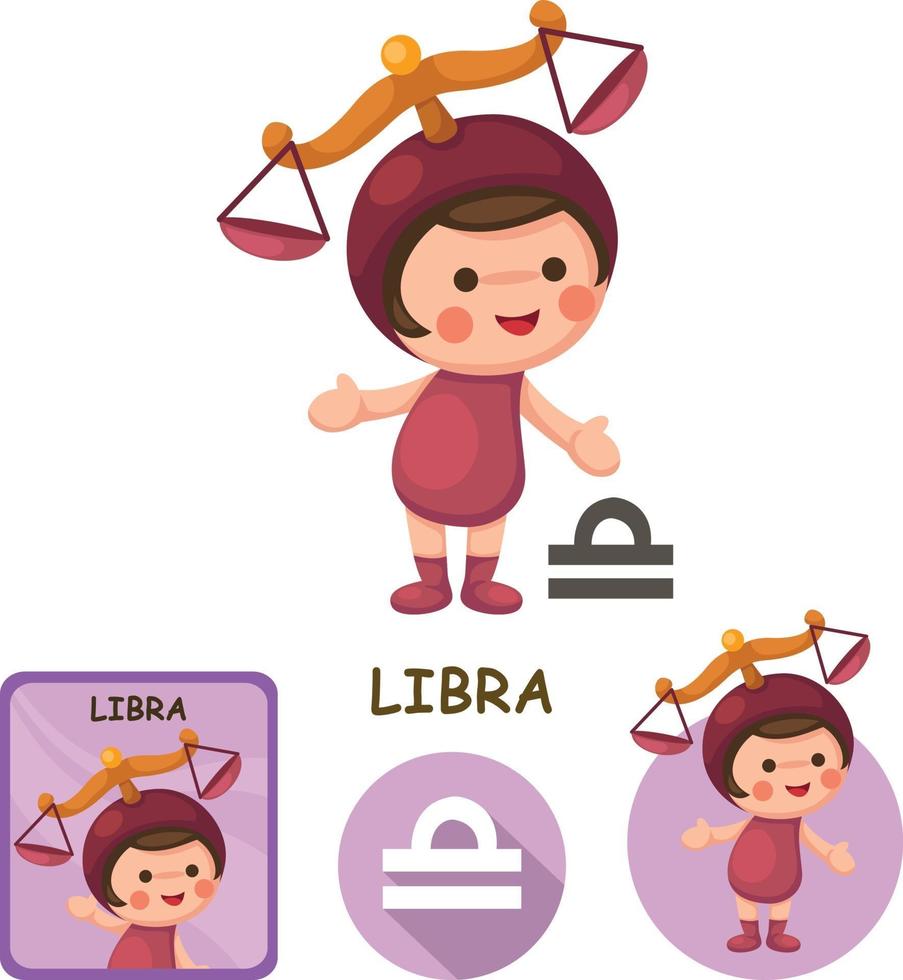 colección de vectores libra. signos del zodiaco