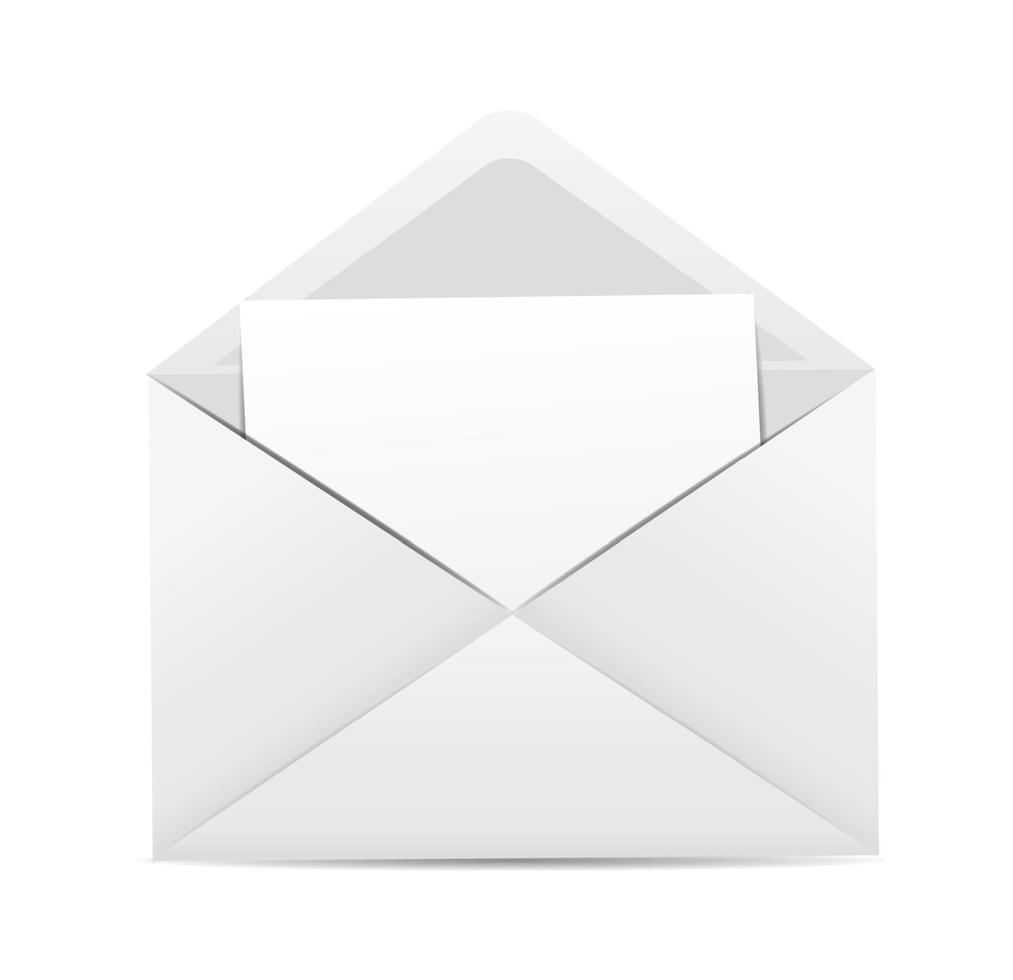 White Envelope Icon Vector Illustration