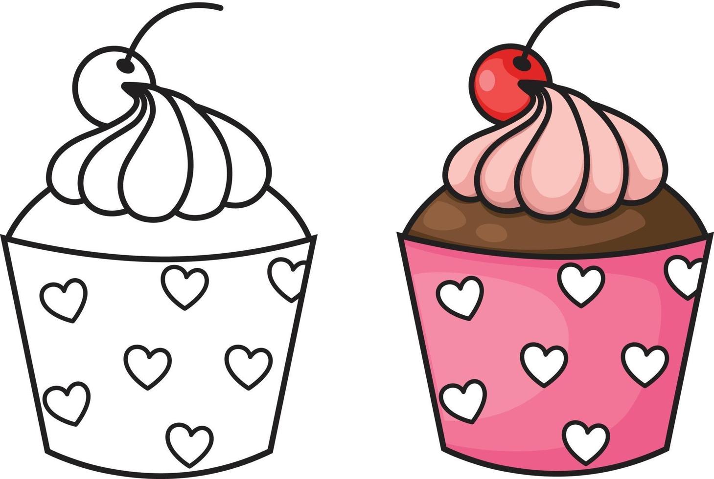 two cupcake vector