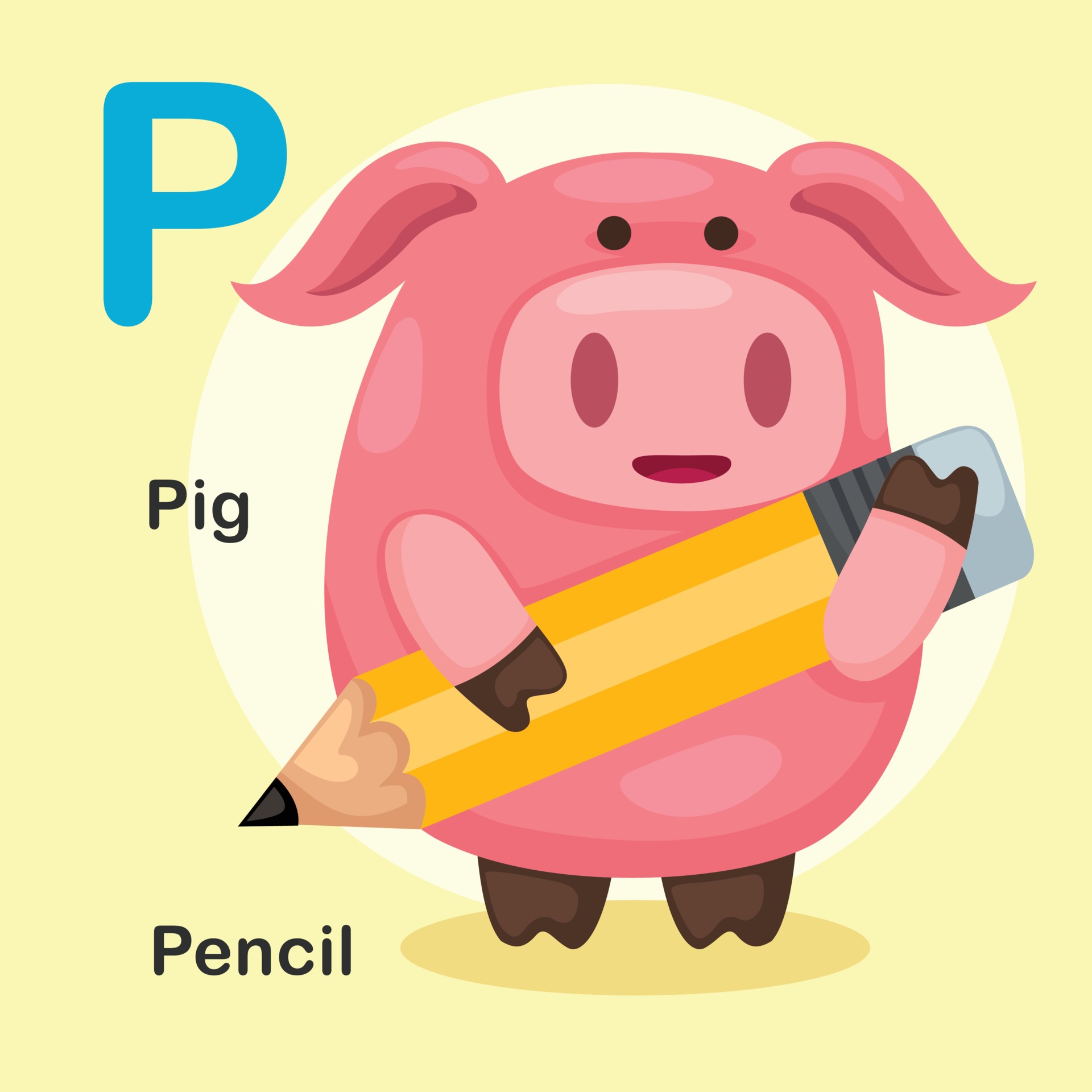 Pig карточка. P p pig. Свинья на букву п. P p pig. P p pig.