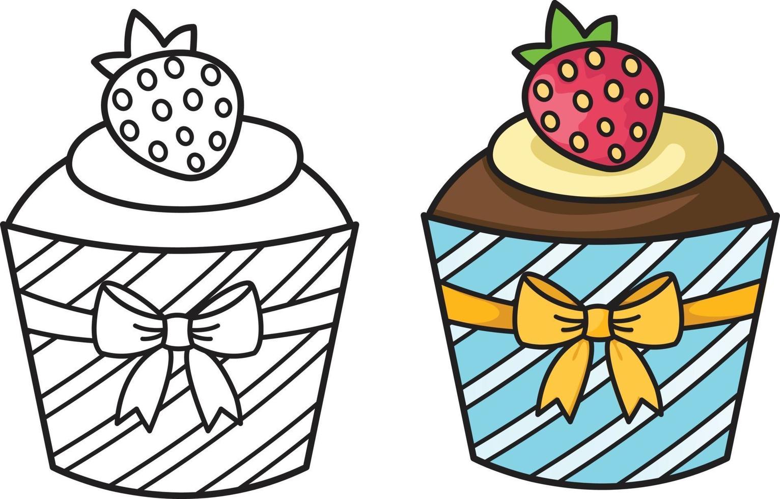 dos cupcakes vector