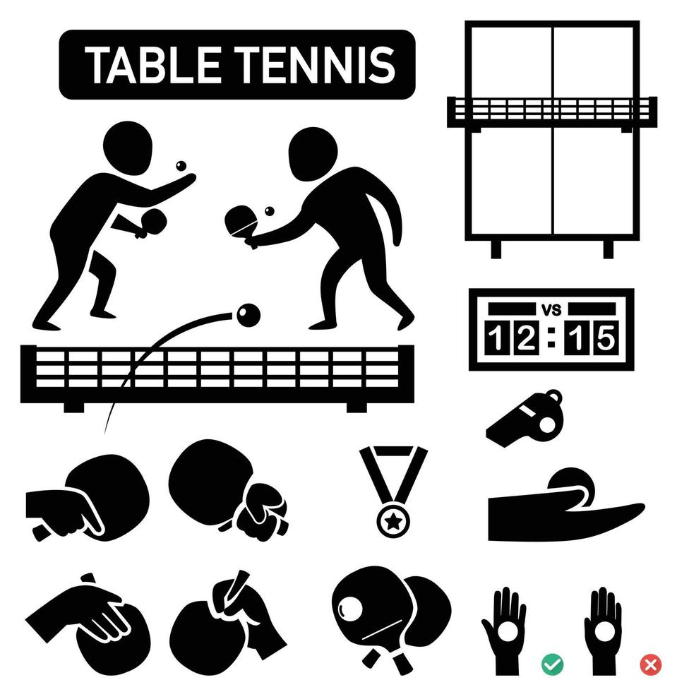 isolated table tennis icon illustration vector