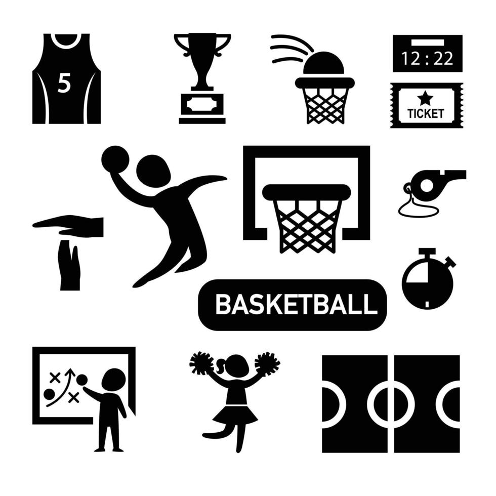 icono de baloncesto aislado vector