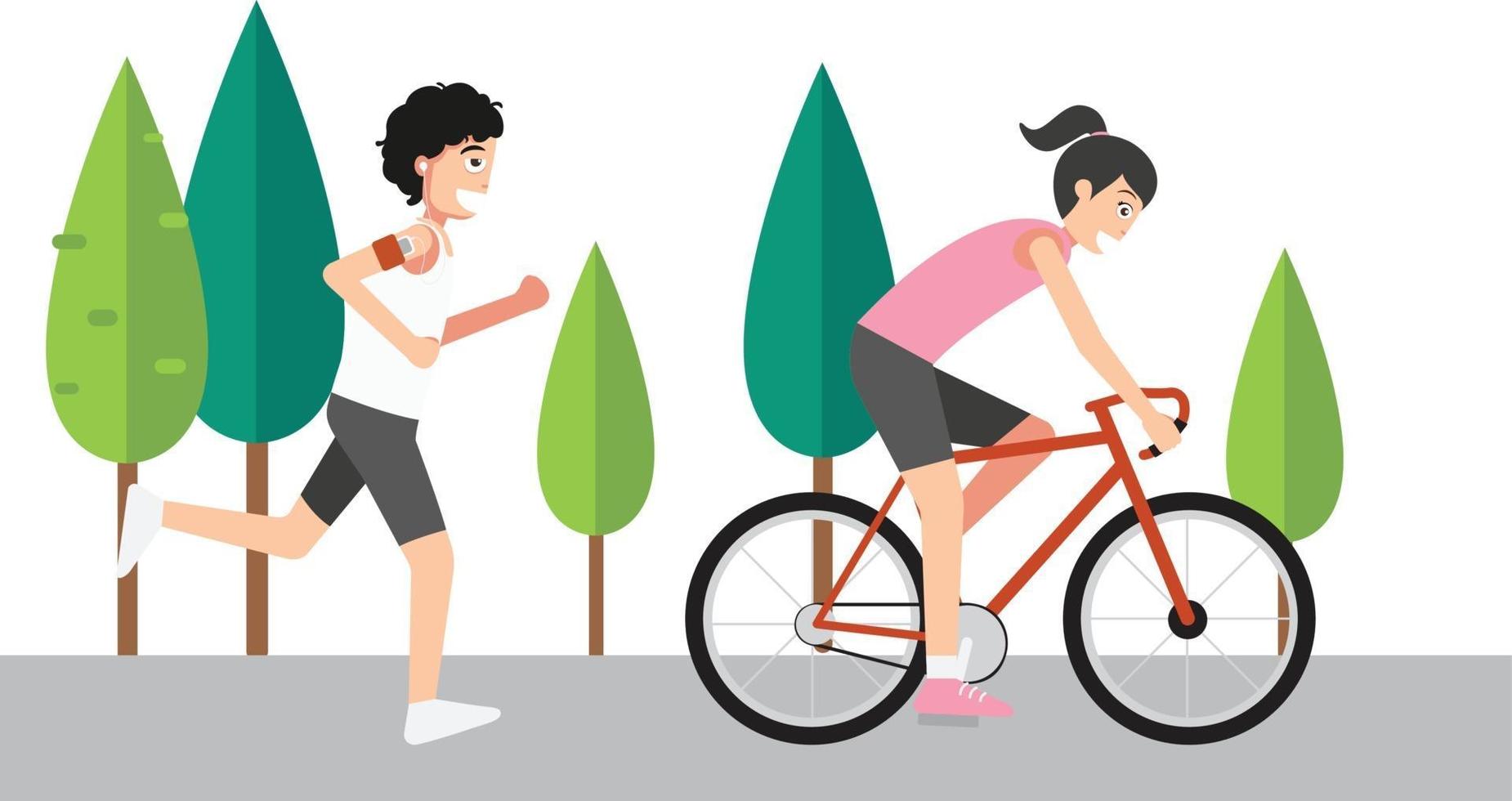 relaxing in public park vector