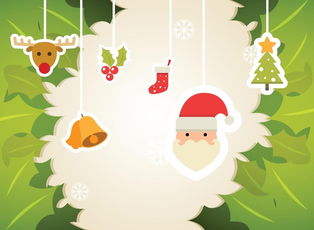 merry christmas typography background vector icon