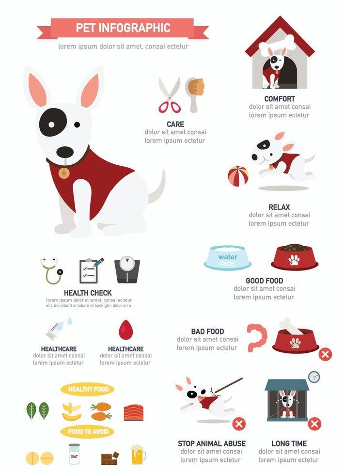 vector de infografía de perro