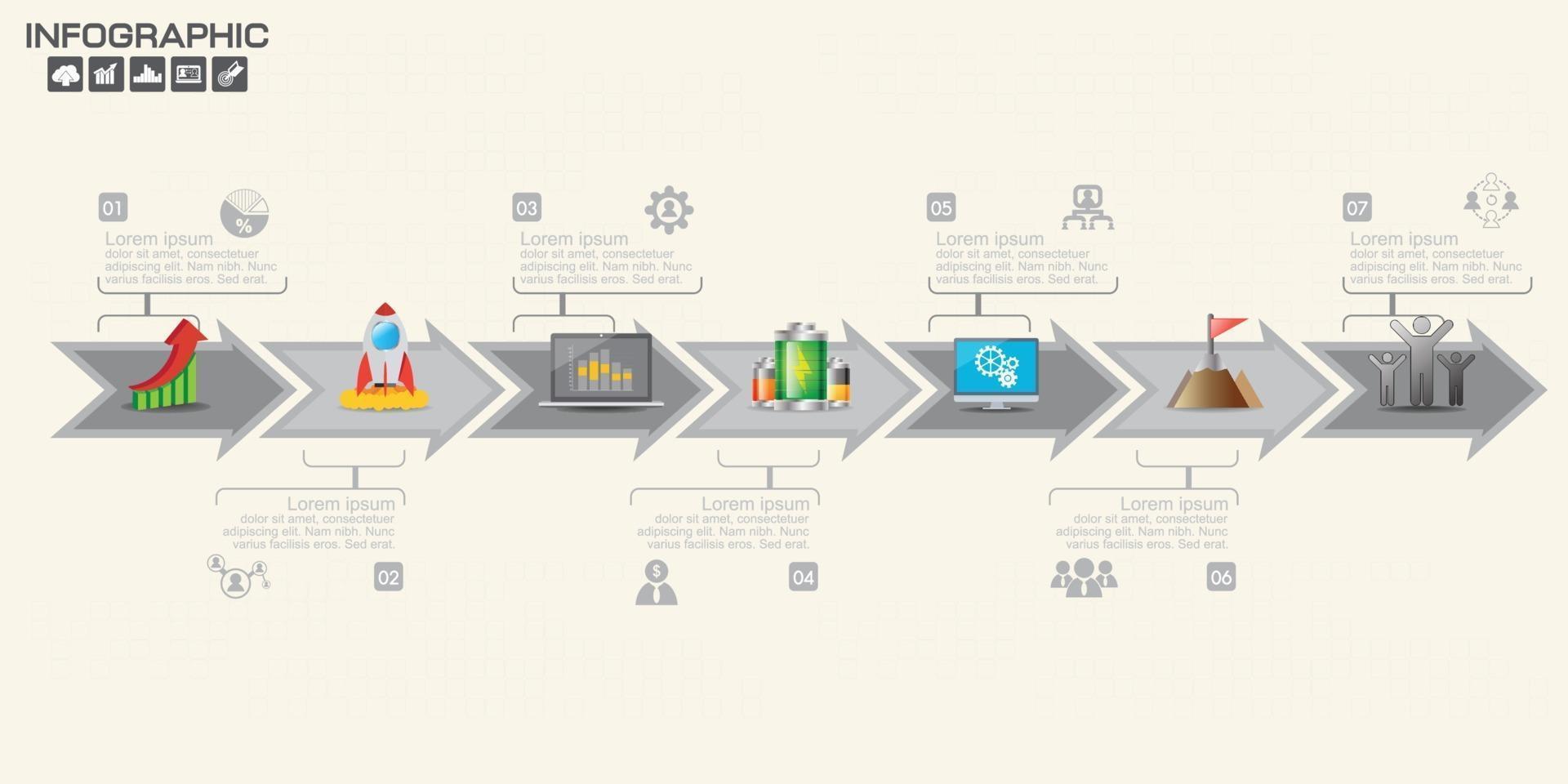 Infographic design vector and  icons can be used for workflow.