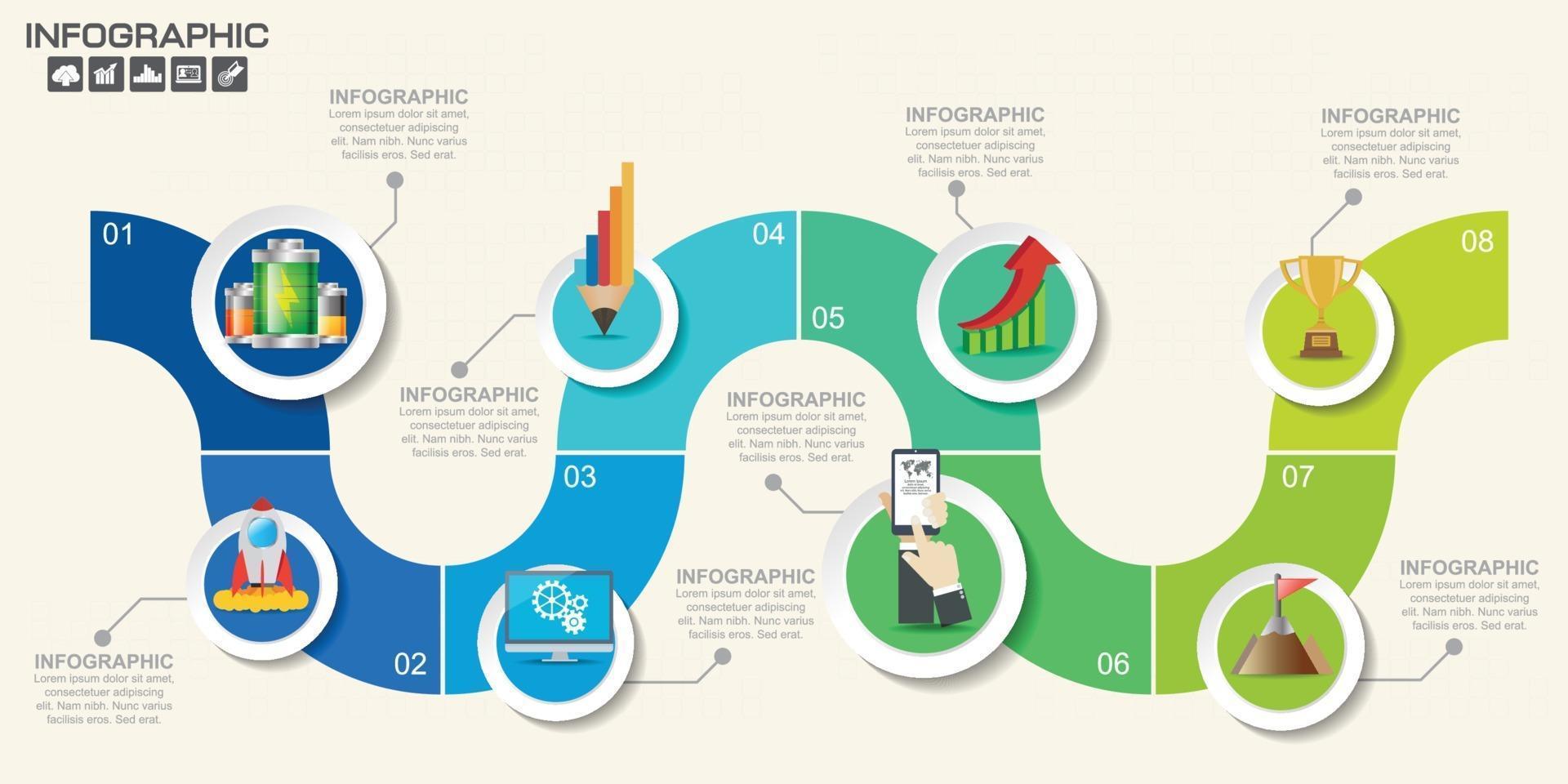 Infographic design vector and  icons can be used for workflow.