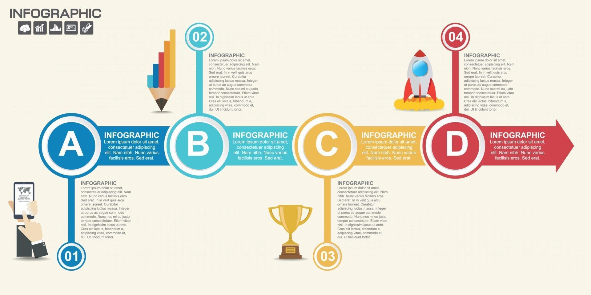 Infographic design vector and  icons can be used for workflow.
