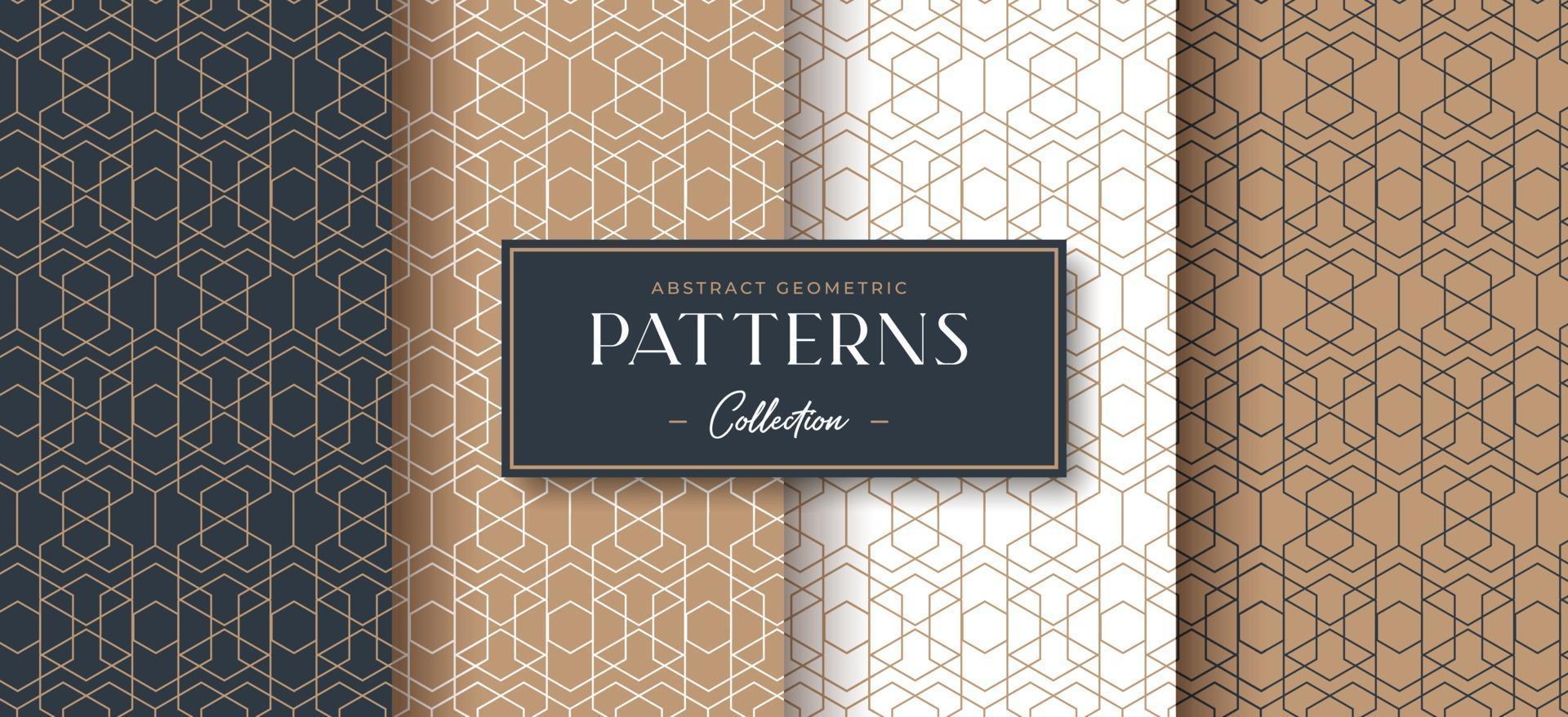 abstract luxury geometric pattern collection vector
