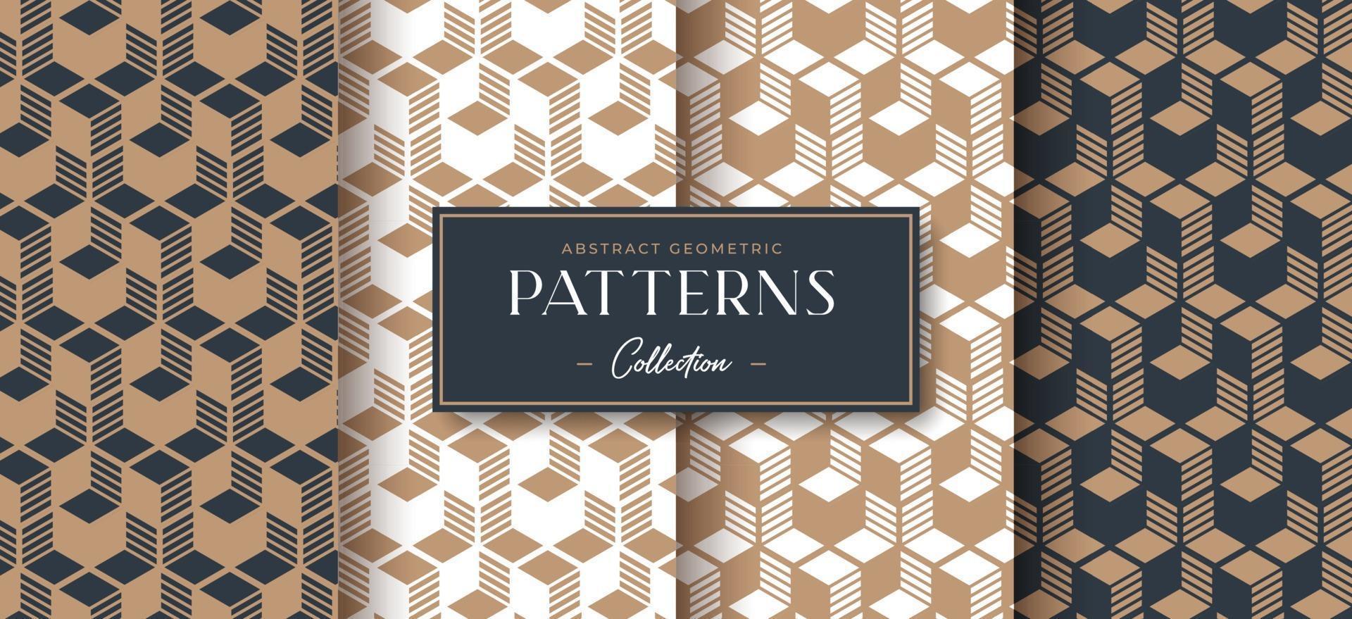 abstract luxury geometric pattern collection vector