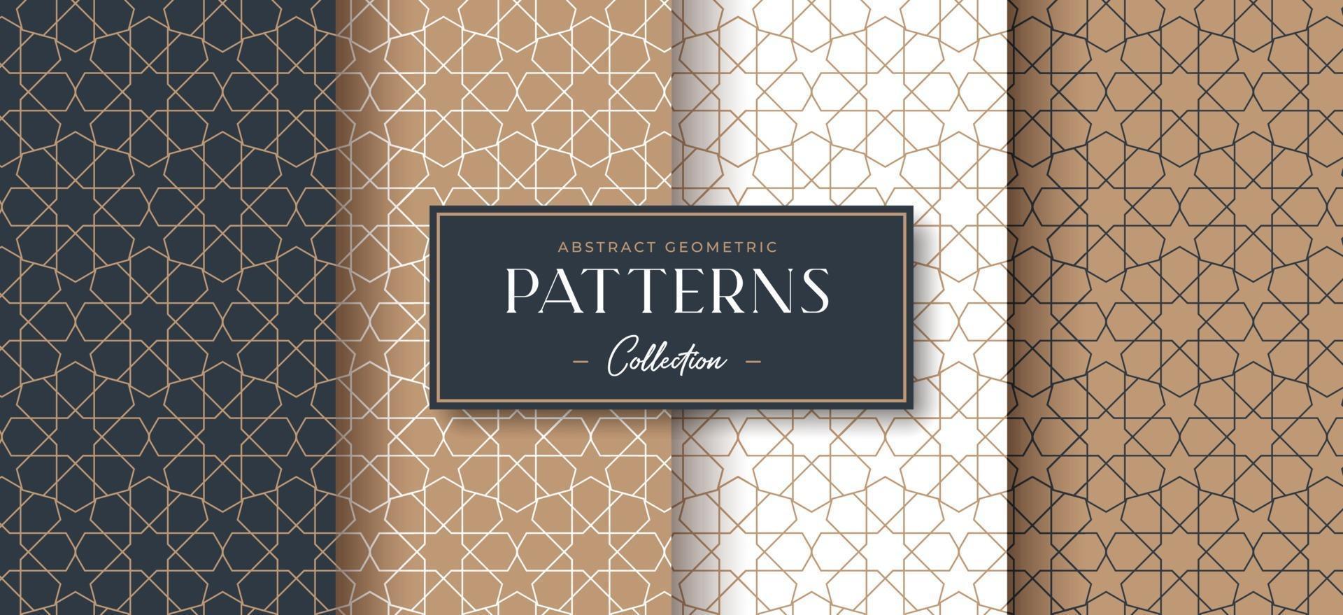 abstract luxury geometric pattern collection vector